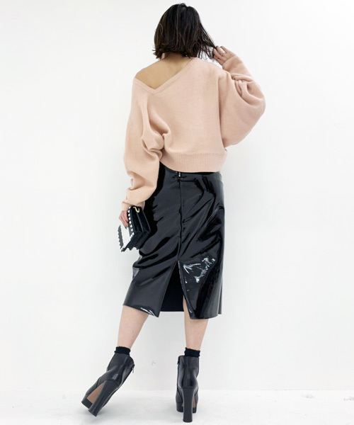 Narcissus（ナルシス）の「【cheap!!by vaNite】パテントIラインスカート（スカート・レディース・ブラック・SMALL/MEDIUM）」の11枚目の写真