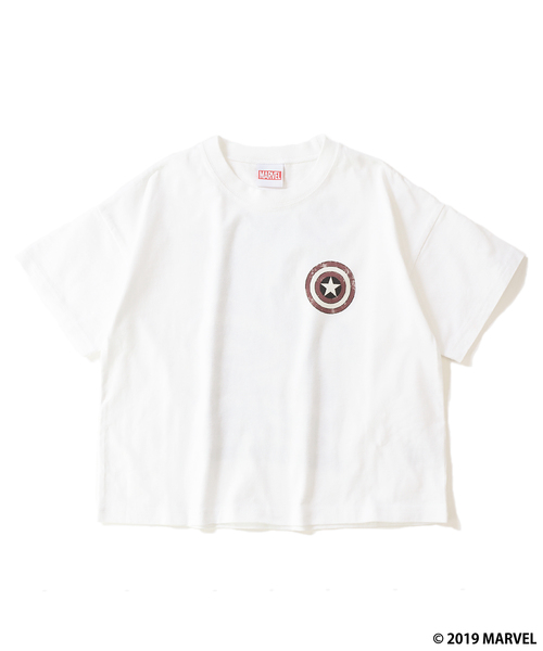 MARVEL（マーベル）の「MARVEL キャプテンアメリカアメコミBIGシルエットTシャツ（Tシャツ/カットソー・キッズ・ホワイト/スミクロ・140cm/150cm/130cm/110cm/120cm/100cm/160cm）」の10枚目の写真