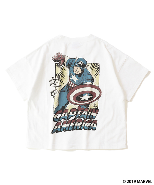 MARVEL（マーベル）の「MARVEL キャプテンアメリカアメコミBIGシルエットTシャツ（Tシャツ/カットソー・キッズ・ホワイト/スミクロ・140cm/150cm/130cm/110cm/120cm/100cm/160cm）」の11枚目の写真