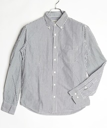 日本製 ボタンダウン 長袖ギンガムチェックシャツ/ストライプシャツ