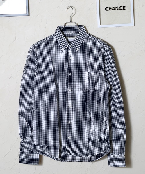 WESTSEA(ウエストシー)の「日本製 ボタンダウン 長袖ギンガムチェックシャツ/ストライプシャツ(シャツ/ブラウス・メンズ・ブルー/ブラック/ネイビー/ブラック系その他/ブルー系その他/ブルー系その他2/ホワイト/ブルー系その他4/ブルー系その他3/ホワイト系その他/ブラック系その他2/ブルー系その他5/ブルー系その他6・S/M/L/XL/LL)」の4枚目の写真