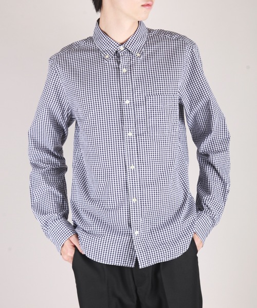 WESTSEA(ウエストシー)の「日本製 ボタンダウン 長袖ギンガムチェックシャツ/ストライプシャツ(シャツ/ブラウス・メンズ・ブルー/ブラック/ネイビー/ブラック系その他/ブルー系その他/ブルー系その他2/ホワイト/ブルー系その他4/ブルー系その他3/ホワイト系その他/ブラック系その他2/ブルー系その他5/ブルー系その他6・S/M/L/XL/LL)」の18枚目の写真