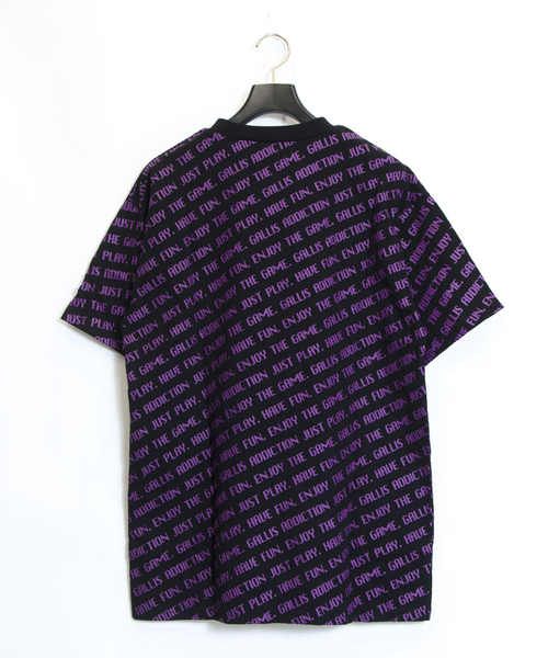 GALLIS ADDICTION(ガリスアディクション)の「GAデジタルフォント総柄半袖Tシャツ(Tシャツ/カットソー・メンズ・ブラック/パープル/オレンジ・M/L)」の7枚目の写真