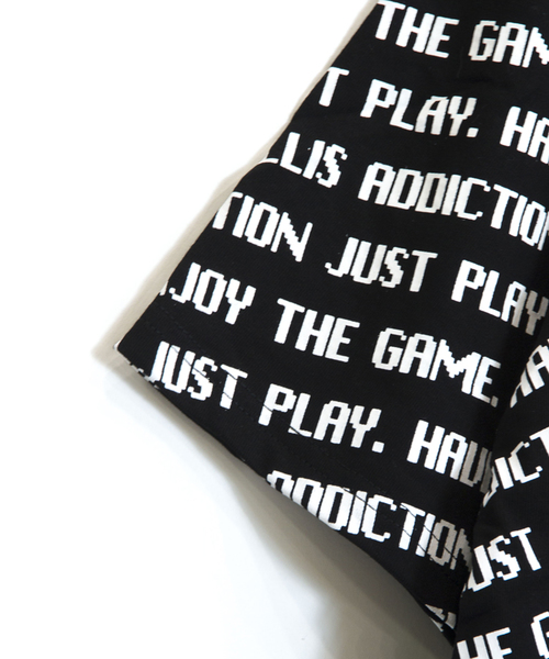 GALLIS ADDICTION(ガリスアディクション)の「GAデジタルフォント総柄半袖Tシャツ(Tシャツ/カットソー・メンズ・ブラック/パープル/オレンジ・M/L)」の10枚目の写真