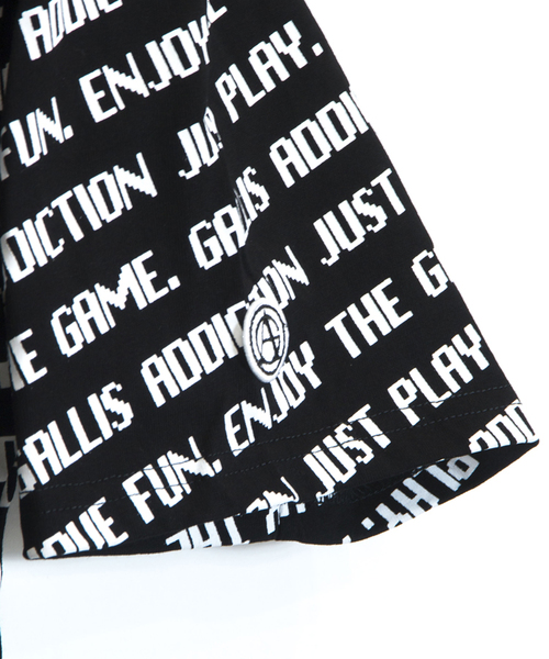 GALLIS ADDICTION(ガリスアディクション)の「GAデジタルフォント総柄半袖Tシャツ(Tシャツ/カットソー・メンズ・ブラック/パープル/オレンジ・M/L)」の11枚目の写真