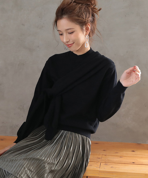 DONOBAN（ドノバン）の「ドッキングニット [E]（ニット/セーター・レディース・ブラック/ベージュ/モカ/チャコール・M）」の3枚目の写真