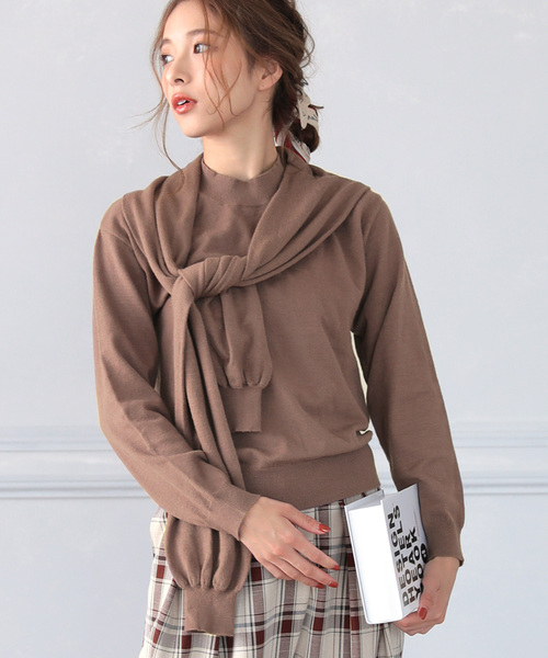 DONOBAN（ドノバン）の「ドッキングニット [E]（ニット/セーター・レディース・ブラック/ベージュ/モカ/チャコール・M）」の4枚目の写真