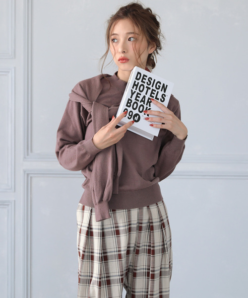 DONOBAN（ドノバン）の「ドッキングニット [E]（ニット/セーター・レディース・ブラック/ベージュ/モカ/チャコール・M）」の6枚目の写真