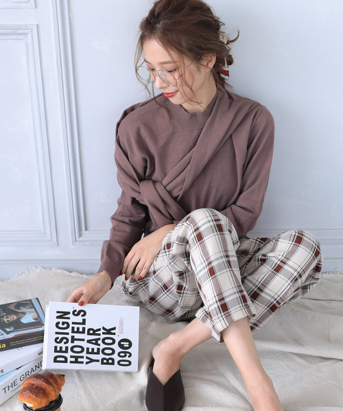 DONOBAN（ドノバン）の「ドッキングニット [E]（ニット/セーター・レディース・ブラック/ベージュ/モカ/チャコール・M）」の7枚目の写真