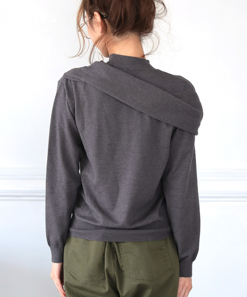 DONOBAN（ドノバン）の「ドッキングニット [E]（ニット/セーター・レディース・ブラック/ベージュ/モカ/チャコール・M）」の12枚目の写真