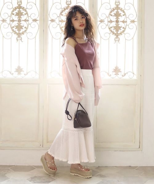 one after another NICE CLAUP(ワンアフターアナザーナイスクラップ)の「かぎ針マーメイドスカート(スカート・レディース・アイボリー/テラコッタ/ベージュ・FREE)」の17枚目の写真