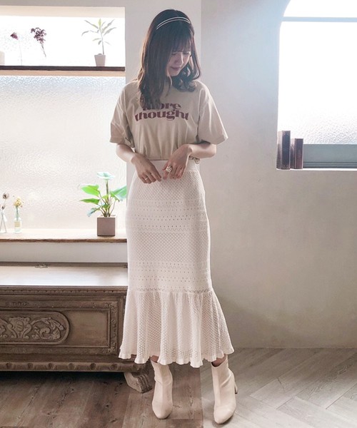 one after another NICE CLAUP(ワンアフターアナザーナイスクラップ)の「かぎ針マーメイドスカート(スカート・レディース・アイボリー/テラコッタ/ベージュ・FREE)」の11枚目の写真