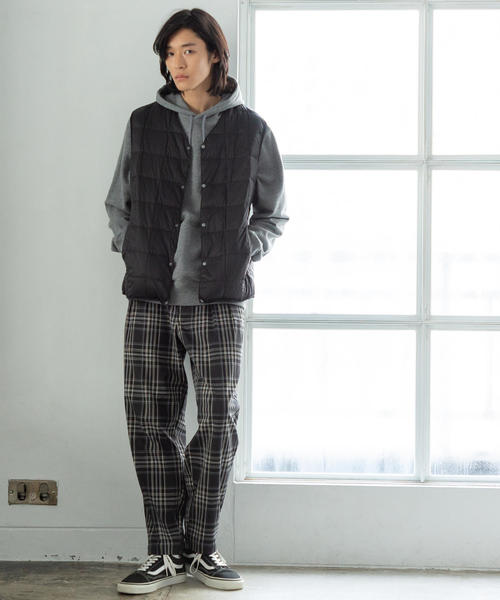 coen(コーエン)の「TRストレッチワイドテーパードチェックパンツ(その他パンツ・メンズ・ダークグレー/ブラウン・LARGE/SMALL/X-LARGE/MEDIUM)」の7枚目の写真