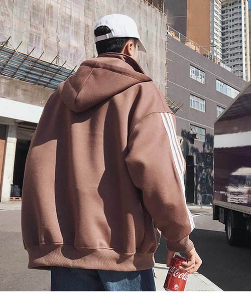 MGV（エムジーヴィー）の「【MGV】オーバーサイズラインスタンドZIPフードパーカー（パーカー・メンズ・ブラック/グレー/ブラウン/パープル/マスタード/ワインレッド・MEDIUM/LARGE/X-LARGE/XX-LARGE）」の19枚目の写真