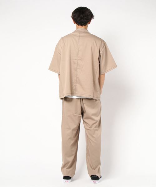 YARD PLUS(ヤードプリュス)の「YARD PLUS ringスナップシャツSET UP(セットアップ・メンズ・ブラック/モカ/ベージュ・MEDIUM/LARGE)」の5枚目の写真