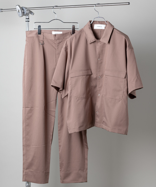 YARD PLUS(ヤードプリュス)の「YARD PLUS ringスナップシャツSET UP(セットアップ・メンズ・ブラック/モカ/ベージュ・MEDIUM/LARGE)」の3枚目の写真