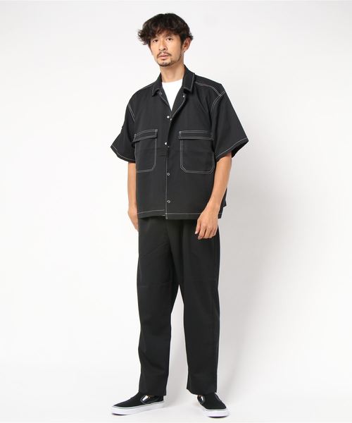 YARD PLUS(ヤードプリュス)の「YARD PLUS ringスナップシャツSET UP(セットアップ・メンズ・ブラック/モカ/ベージュ・MEDIUM/LARGE)」の9枚目の写真