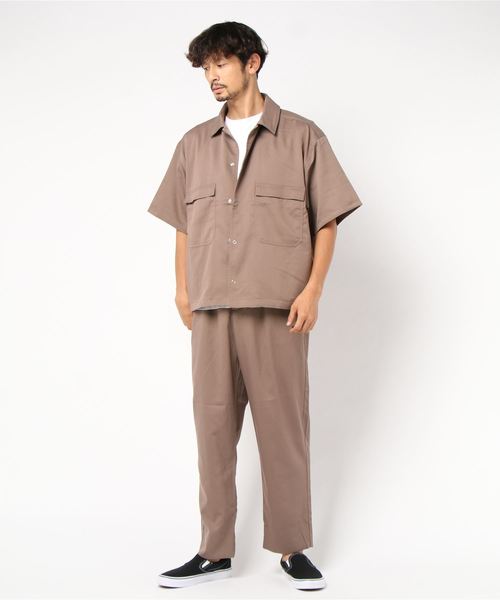 YARD PLUS(ヤードプリュス)の「YARD PLUS ringスナップシャツSET UP(セットアップ・メンズ・ブラック/モカ/ベージュ・MEDIUM/LARGE)」の10枚目の写真