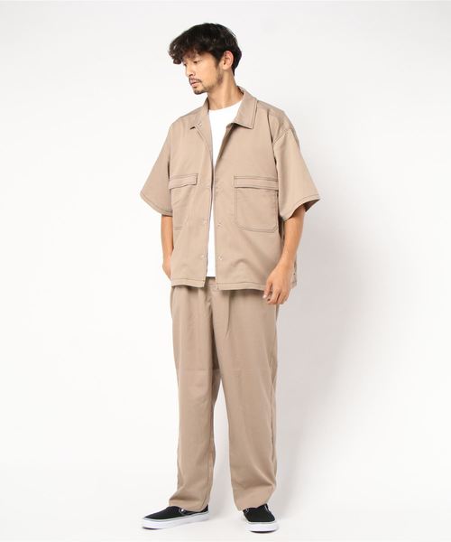 YARD PLUS(ヤードプリュス)の「YARD PLUS ringスナップシャツSET UP(セットアップ・メンズ・ブラック/モカ/ベージュ・MEDIUM/LARGE)」の11枚目の写真