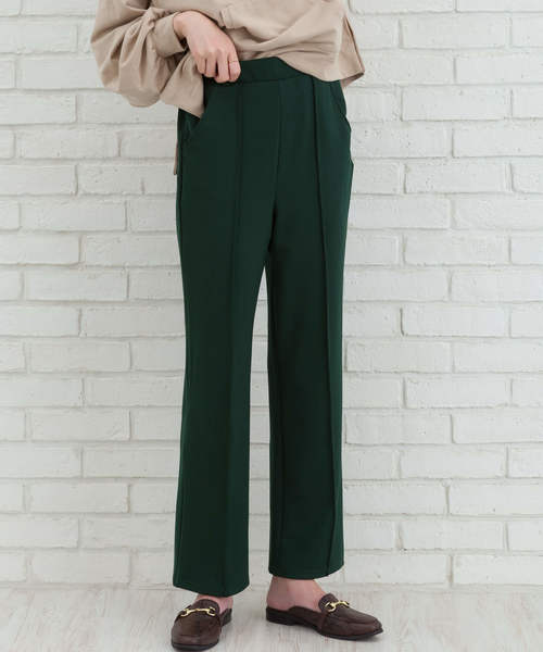 Libby&Rose(リビーアンドローズ)の「センターシームパンツ(その他パンツ・レディース・ブラック/ダークグリーン/パープル/ブラウン・FREE)」の3枚目の写真