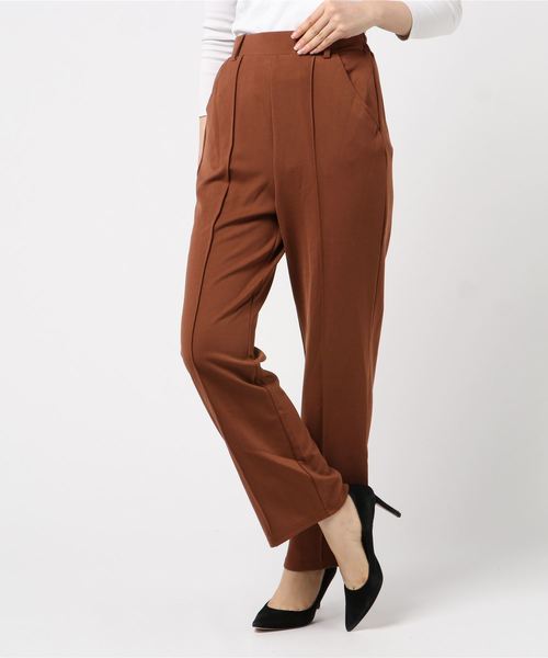 Libby&Rose(リビーアンドローズ)の「センターシームパンツ(その他パンツ・レディース・ブラック/ダークグリーン/パープル/ブラウン・FREE)」の7枚目の写真