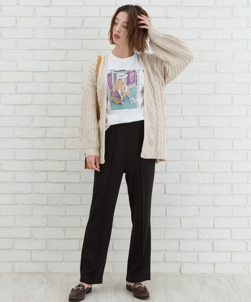 Libby&Rose(リビーアンドローズ)の「センターシームパンツ(その他パンツ・レディース・ブラック/ダークグリーン/パープル/ブラウン・FREE)」の18枚目の写真