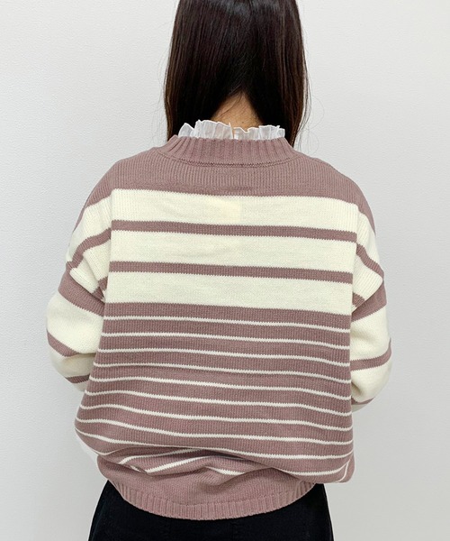 apres jour(アプレジュール)の「マルチボーダーニット【ZOZOTOWN限定アイテム】(ニット/セーター・レディース・ダークブラウン/ベージュ/モカ/ライトベージュ・フリー)」の16枚目の写真