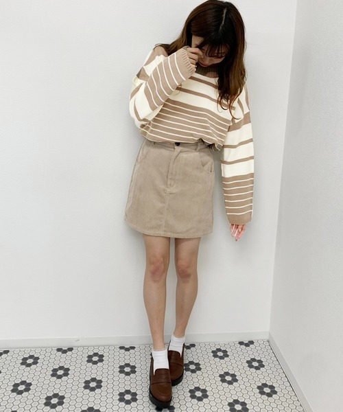 apres jour(アプレジュール)の「マルチボーダーニット【ZOZOTOWN限定アイテム】(ニット/セーター・レディース・ダークブラウン/ベージュ/モカ/ライトベージュ・フリー)」の17枚目の写真
