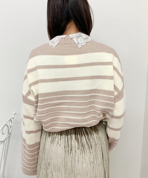 apres jour(アプレジュール)の「マルチボーダーニット【ZOZOTOWN限定アイテム】(ニット/セーター・レディース・ダークブラウン/ベージュ/モカ/ライトベージュ・フリー)」の12枚目の写真
