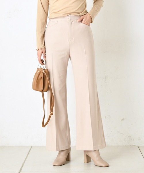 DouDou(ドゥドゥ)の「裏起毛セミフレアパンツ(その他パンツ・レディース・ブラック/ブラウン/ピンク/ホワイト系その他/ブラウン系その他3・38/36)」の2枚目の写真