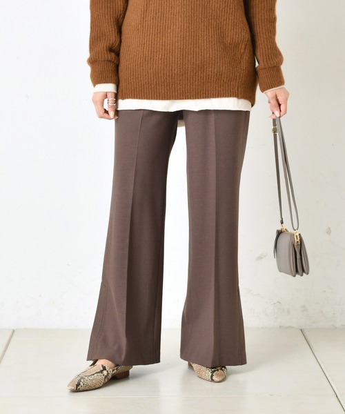 DouDou(ドゥドゥ)の「裏起毛セミフレアパンツ(その他パンツ・レディース・ブラック/ブラウン/ピンク/ホワイト系その他/ブラウン系その他3・38/36)」の4枚目の写真