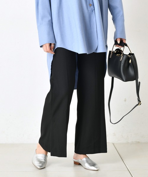 DouDou(ドゥドゥ)の「裏起毛セミフレアパンツ(その他パンツ・レディース・ブラック/ブラウン/ピンク/ホワイト系その他/ブラウン系その他3・38/36)」の3枚目の写真