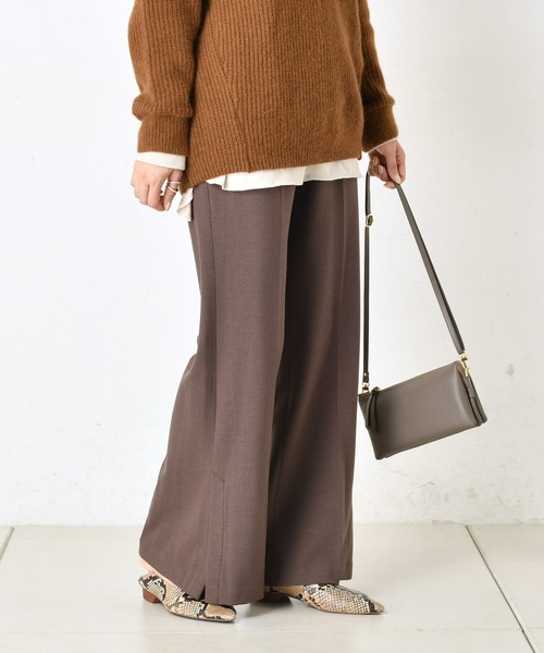 DouDou(ドゥドゥ)の「裏起毛セミフレアパンツ(その他パンツ・レディース・ブラック/ブラウン/ピンク/ホワイト系その他/ブラウン系その他3・38/36)」の15枚目の写真