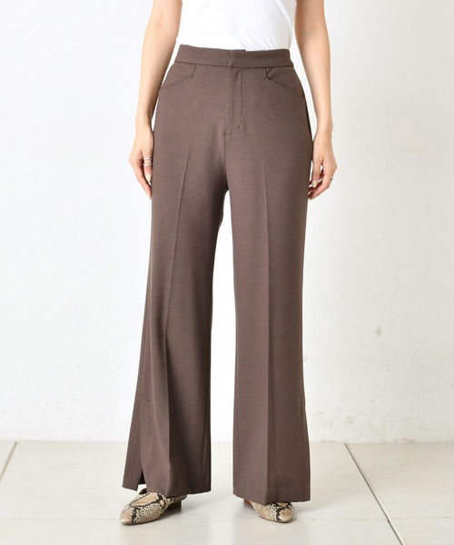 DouDou(ドゥドゥ)の「裏起毛セミフレアパンツ(その他パンツ・レディース・ブラック/ブラウン/ピンク/ホワイト系その他/ブラウン系その他3・38/36)」の14枚目の写真