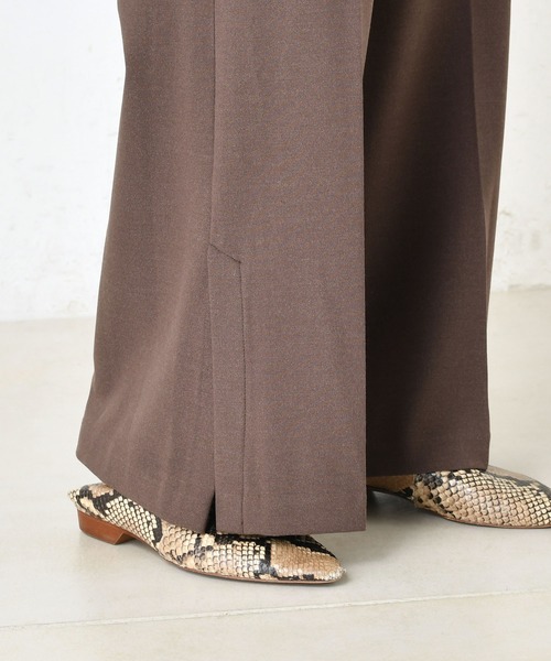 DouDou(ドゥドゥ)の「裏起毛セミフレアパンツ(その他パンツ・レディース・ブラック/ブラウン/ピンク/ホワイト系その他/ブラウン系その他3・38/36)」の8枚目の写真