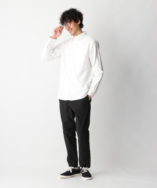 GLOBAL WORK（グローバルワーク）の「OXフォードボタンダウンシャツ【汚れが落ちやすい】/858334（シャツ/ブラウス・メンズ・ホワイト/ライトブルー/ネイビー/グリーン/ライトブラウン・SMALL/MEDIUM/LARGE/X-LARGE）」の17枚目の写真