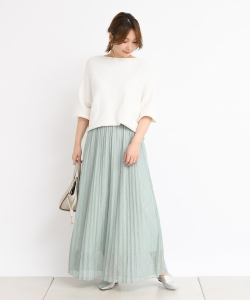 DouDou（ドゥドゥ）の「レースプリーツスカート（スカート・レディース・オフホワイト/グリーン・FREE）」の16枚目の写真