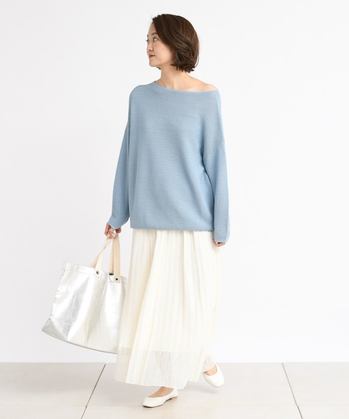 DouDou（ドゥドゥ）の「レースプリーツスカート（スカート・レディース・オフホワイト/グリーン・FREE）」の7枚目の写真