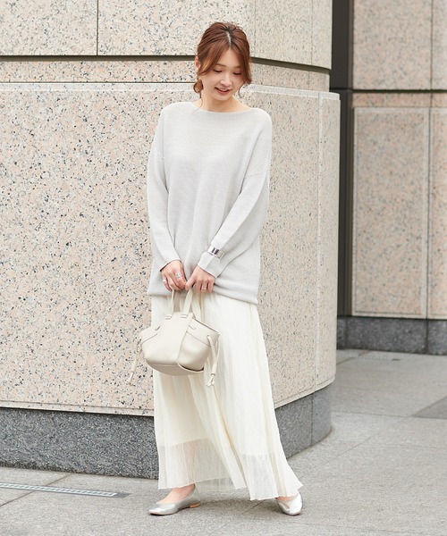 DouDou（ドゥドゥ）の「レースプリーツスカート（スカート・レディース・オフホワイト/グリーン・FREE）」の13枚目の写真