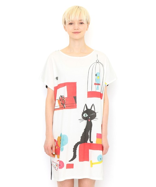 セール コラボレーションワンピース めのはなしルーム 堀内誠一 ホワイト ワンピース Design Tshirts Store Graniph デザイン ティーシャツ ストア グラニフ のファッション通販 Zozotown