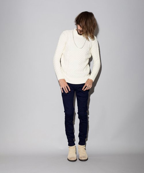 NO ID.(ノーアイディ)の「【NO ID.】Mock Neck Pullover Knit / モック ネック プルオーバー ニット(ニット/セーター・メンズ・ブラック/ブラウン/アイボリー/その他・1/2)」の2枚目の写真