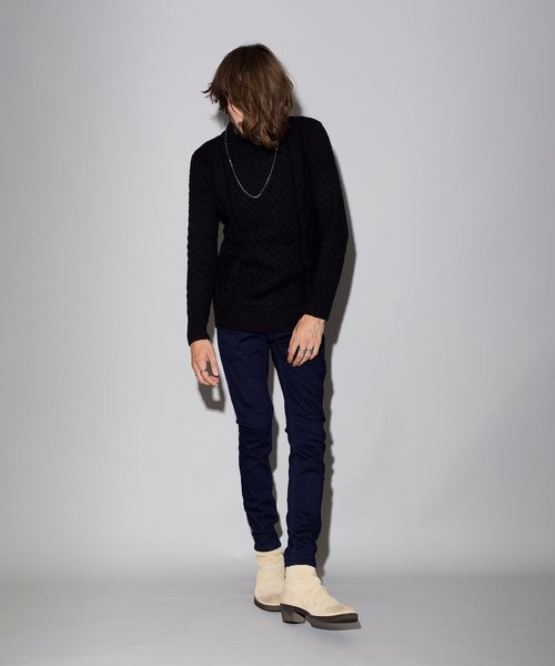 NO ID.(ノーアイディ)の「【NO ID.】Mock Neck Pullover Knit / モック ネック プルオーバー ニット(ニット/セーター・メンズ・ブラック/ブラウン/アイボリー/その他・1/2)」の3枚目の写真