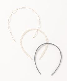 Fun & Daily | F&D : 3セットパールカチューシャ(カチューシャ)