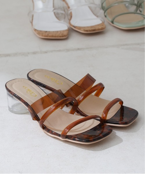 Chico(チコ)の「クリアベルトサークルヒールサンダル/クリアヒール(サンダル・レディース・クリア/ミント/ブラウン/ブラック/ブラウン系その他・LARGE/MEDIUM/SMALL)」の20枚目の写真