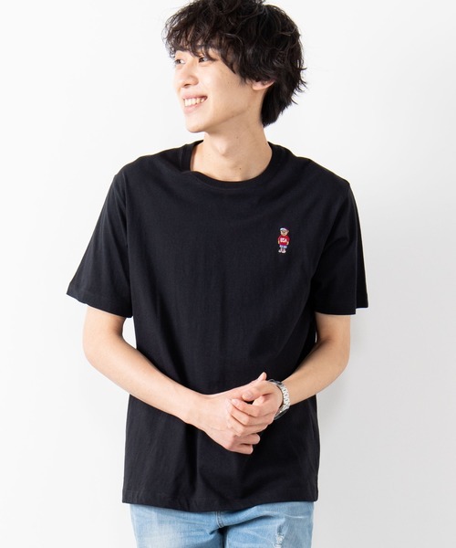 WEGO(ウィゴー)の「WEGO/ベア刺繍Tシャツ(Tシャツ/カットソー・メンズ・ホワイト/ブラウン/その他1/ピンク/ブラック・SMALL/MEDIUM/LARGE)」の3枚目の写真
