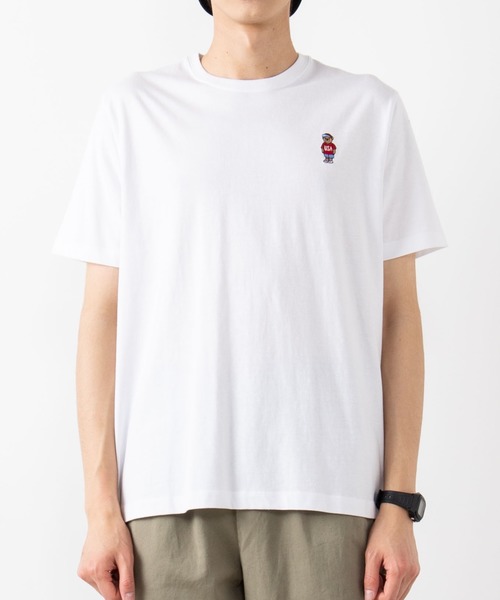 WEGO(ウィゴー)の「WEGO/ベア刺繍Tシャツ(Tシャツ/カットソー・メンズ・ホワイト/ブラウン/その他1/ピンク/ブラック・SMALL/MEDIUM/LARGE)」の13枚目の写真