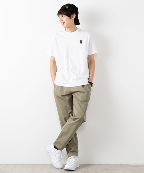 WEGO(ウィゴー)の「WEGO/ベア刺繍Tシャツ(Tシャツ/カットソー・メンズ・ホワイト/ブラウン/その他1/ピンク/ブラック・SMALL/MEDIUM/LARGE)」の7枚目の写真