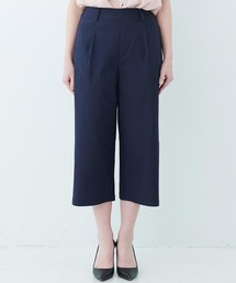 IEDIT 歩くたびに空気が通る 涼やかパンツクロップド丈セミワイド