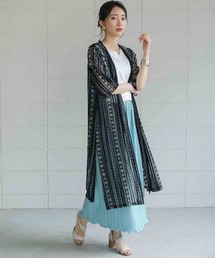 チュールレース刺繍カーディガン