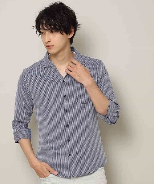 シャツ チドリサッカーリンクス シャツ ブラウス トップス Mk Michel Michel Klein Michel Homme エムケーミッシェル